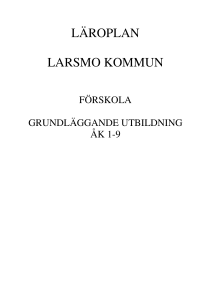 Läroplan för förskolan och den grundläggande