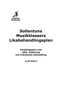 Sollentuna Musikklassers Likabehandlingsplan
