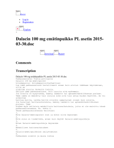 Dalacin 100 mg emätinpuikko PL asetin 2015-03-30