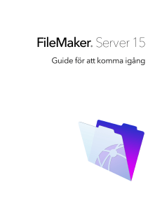 FileMaker Server 15 Guide för att komma igång