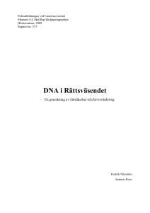 DNA i Rättsväsendet
