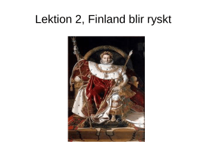 Lektion 2, Finland blir ryskt