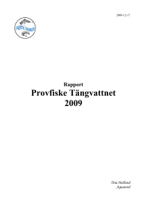 Provfiske Tängvattnet 2009