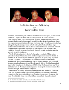Bodhicitta: Dharmas fulländning av Lama Thubten Yeshe
