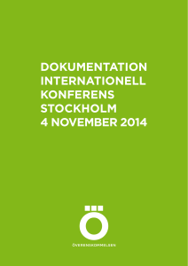 dokumentation internationell konferens stockholm 4 november 2014