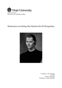 Realismens utveckling från Machiavelli till Morgenthau
