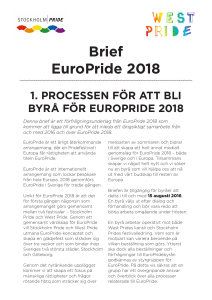 Brief EuroPride 2018