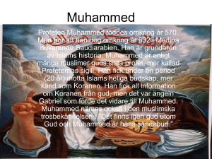 Information om Muhammed. - religion-slotte