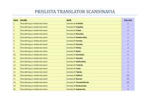 prislista translator scandinavia