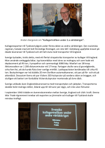Anders Bergenek om ”Kullagertrafiken under 2.a världskriget