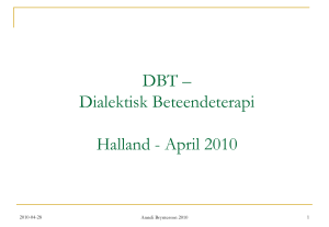 DBT – Dialektisk Beteendeterapi