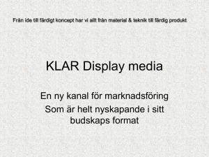 KLAR Display media