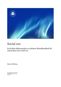 Umeå Universitet - Metodhandbok | Social oro