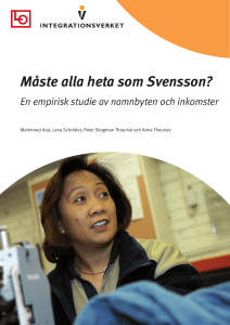 Måste alla heta som Svensson?