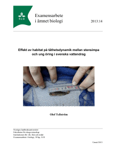 Examensarbete i ämnet biologi