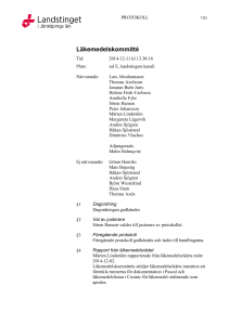 Läkemedelskommitténs protokoll 2014-12