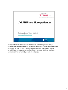 urinvägsinfektion hos äldre urinvägsinfektion hos äldre
