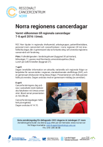 Norra regionens cancerdagar