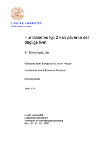 Hur diabetes typ 2 kan påverka det dagliga livet