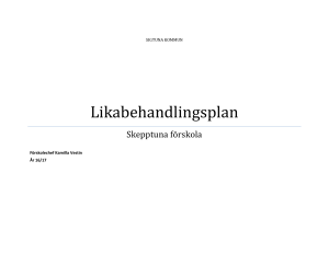 Likabehandlingsplan