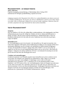 Reumatoid Artrit - Uppsala universitet