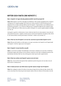 myter och fakta om hepatit c