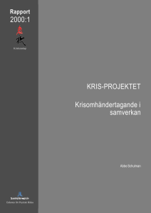 Kris-projektet delrapport I