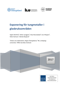 Exponering för tungmetaller i glasbruksområden 2017