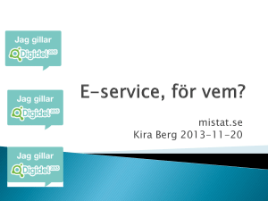 E-service, för vem, Tranås, 2013-11-20