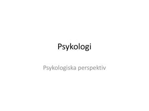 Psykologiska perspektiv – översikt
