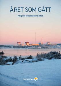 Året som gått - Ringhals årsredovisning 2015