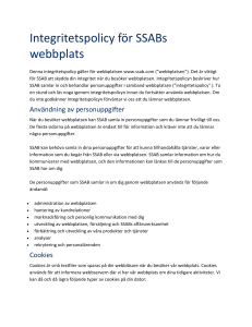 Integritetspolicy för SSABs webbplats