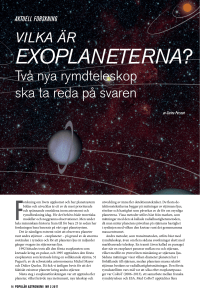 exoplaneterna? - Populär Astronomi