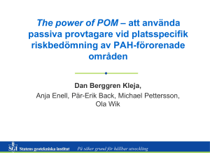 The power of POM – att använda passiva provtagare