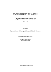 Myrskyddsplan för Sverige, Objekt i Norrbottens län, del 1, 91