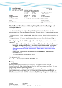 PPD- Tuberkulinprövning - Landstinget Västernorrland