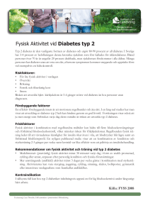 Fysisk Aktivitet vid Diabetes typ 2