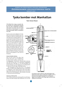 Tyska bomber mot Manhattan
