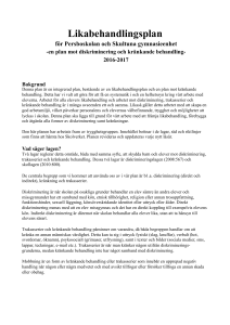 Likabehandlingsplan för Persboskolan och Skultuna