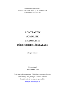 kontrastiv somalisk grammatik för modersmålstalare