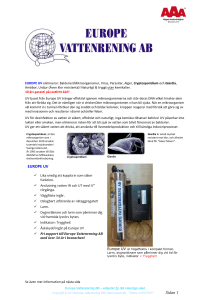 UV lampa - Europe Vattenrening