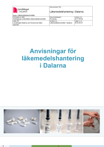 Anvisningar för läkemedelshantering i Dalarna