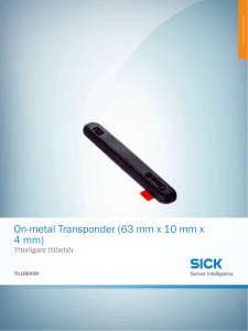 Ytterligare tillbehör On-metal Transponder (63 mm x 10 mm x 4 mm