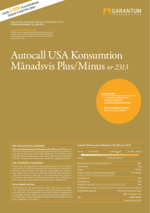 Autocall USA Konsumtion Månadsvis Plus/Minus nr 2313