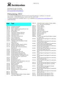Förteckning 2013 - Socialstyrelsen