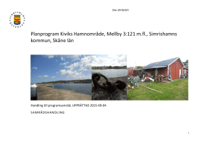 Planprogram Kiviks Hamnområde, Mellby 3:121 m.fl., Simrishamns