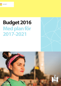 Med plan för 2017-2021 Budget 2016