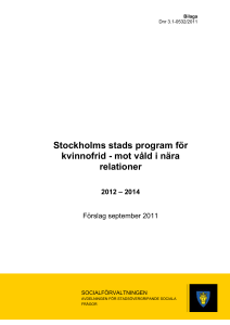 Stockholms stads program för kvinnofrid