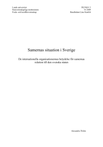 Samernas situation i Sverige - Lund University Publications
