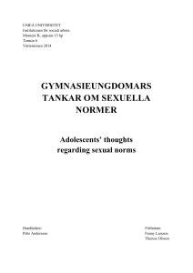 gymnasieungdomars tankar om sexuella normer